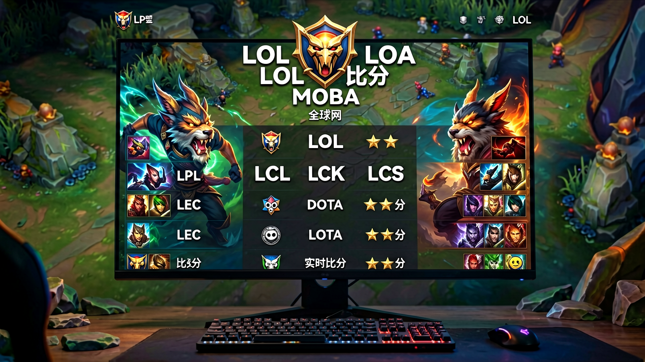 英雄联盟LOL电竞赛事比分页面